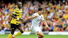 Ra&uacute;l Jim&eacute;nez durante el partido del Wolverhampton contra el Watford