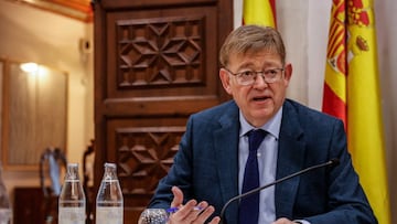 VALENCIA, SPAIN - JUNE 17: The president of the Generalitat, Ximo Puig, meets with the presidents of the Business Confederation of the Valencian Community and the Council of Chambers of Commerce of the Valencian Community, at the Palau de la Generalitat, on 17 June, 2022 in Valencia, Valencian Community, Spain. During the meeting, they discussed the Algerian crisis. The Valencian president warned the central government this week that the crisis with Algeria "affects a lot" to the Community, especially Alicante, so he asked the Executive of Sanchez "try to agree" with the Algerian government "and seek solutions to give the greatest possible stability.". (Photo By Rober Solsona/Europa Press via Getty Images)