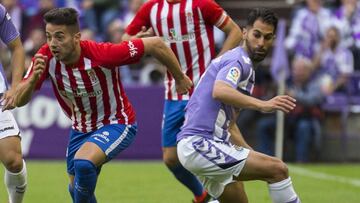 Jony, en el partido entre el Sporting y el Valladolid.