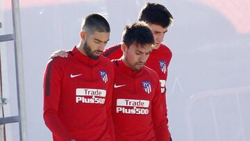 Carrasco y Gait&aacute;n, en un entrenamiento.
 
 
 