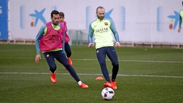 Iniesta y Busquets vuelven al equipo, pero Rafinha se cae