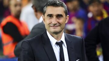 El entrenador del F.C. Barcelona, antes del partido de Liga Santander entre el Barcelona y el Real Valladolid en el Camp Nou.