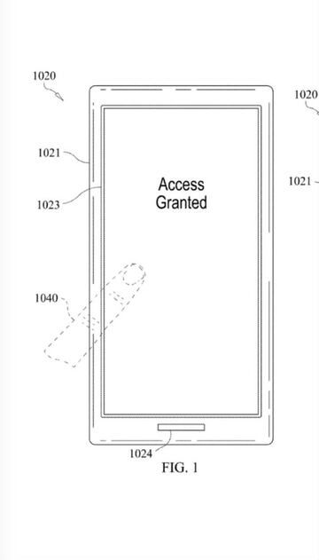 Diseño de la patente de Apple sobre un lector de huella bajo pantalla