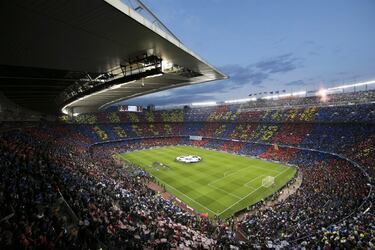 19/04/17 PARTIDO CHAMPIONS LEAGUE CUARTOS VUELTA BARCELONA - JUVENTUS PANORAMICA VISTA GENERAL CAMP NOU AFICIONADOS SEGUIDORES TIFO