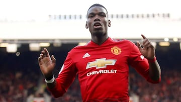 Soccer Football - Premier League - Manchester United v West Ham United - Old Trafford, Manchester, Britain - April 13, 2019  Manchester United&#039;s Paul Pogba celebrates scoring their second goal              Action Images via Reuters/Carl Recine  EDITO