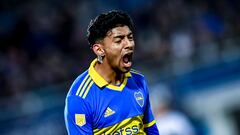 LA PLATA, ARGENTINA - JULY 16: Cristian Medina of Boca Juniors celebrates after scoring the team's second goal during a match between Gimnasia y Esgrima La Plata and Boca Juniors as part of Liga Profesional 2023 at Juan Carmelo Zerillo Stadium on July 16, 2023 in La Plata, Argentina. (Photo by Marcelo Endelli/Getty Images)