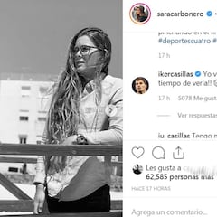El sentido del humor de Casillas brilla en una respuesta a Sara Carbonero