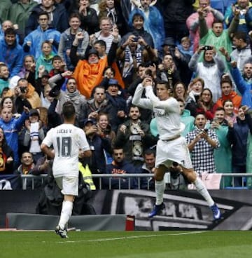 Cristiano marca el primer gol del partido.