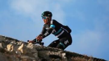 Michal Kwiatkowski, durante una concentración del Sky en Mallorca.