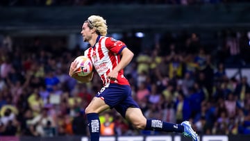 during the round of 16 second leg match between America and Guadalajara - Round of 16as part of the CONCACAF Champions Cup 2024, at Azteca Stadium on March 13, 2024 in Mexico City, Mexico.