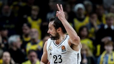 Sergio Llull, jugador del Real Madrid, durante el partido de Euroliga entre Alba Berlín y Real Madrid.