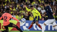 Óscar Cortés durante un partido de la Selección Colombia Sub 20.