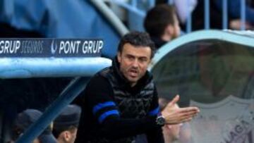 Luis Enrique, en el partido.