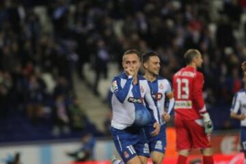 1-0. Abraham celebró el único tanto del encuentro.