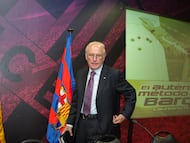 Laureano Ruiz en la presentación de su libro sobre el Método Barça'