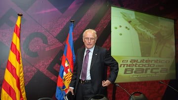 Laureano Ruiz en la presentación de su libro sobre el Método Barça'