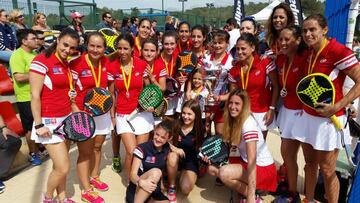 Las campeonas de España de pádel por equipos.