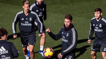 Imagen del &uacute;ltimo entrenamiento del Real Madrid.