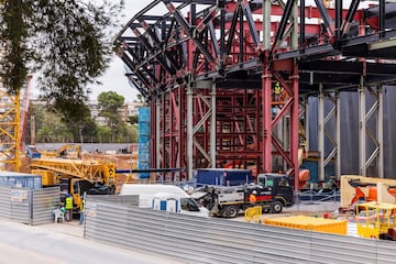 View of the works on the new FC Barcelona stadium at Spotify Camp Nou on October 24, 2024.