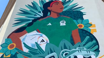 Un mural de la Selección Mexicana adorna las calles angelinas.