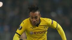 Aubameyang, en un partido con el Borussia Dortmund.