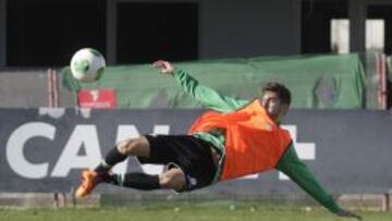 Vadillo, en un entrenamiento