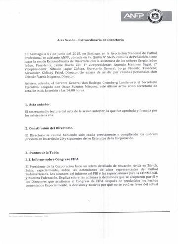 Acta de Directorio ANFP 01 de junio 2015