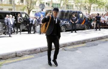 Cristiano, a su llegada a Valencia.