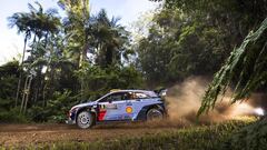 Andreas Mikkelsen y Anders Jaeger, en acci&oacute;n durante la primera jornada del Rally de Australia.