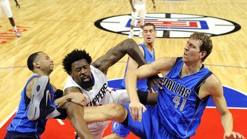 DeAndre Jordan y Dirk Dirk, durante un Clippers-Mavericks disputado la temporada pasada.