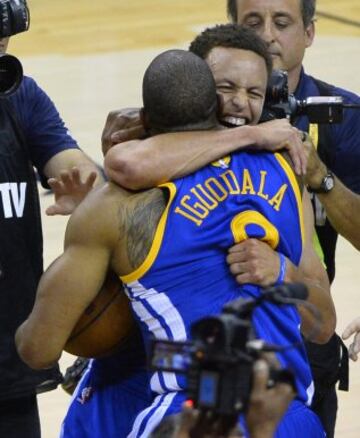 Stephen Curry y Andre Iguodala.