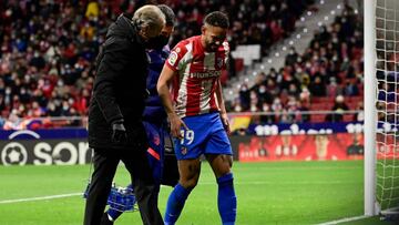 Matheus Cunha se marchó lesionado contra el Levante.