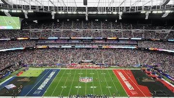 A general overall view of the Pro Bowl Games flag football field at Allegiant Stadium.