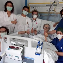 Una señora de 95 años vence al coronavirus en Italia