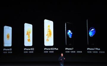 Apple Senior Vice President of Worldwide Marketing Phil Schiller speaks on stage during a media event at Bill Graham Civic Auditorium in San Francisco, California on September 07, 2016. / AFP PHOTO / Josh Edelson