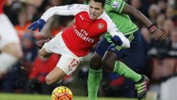 Alexis en acción contra Southampton el 2 de febrero pasado.