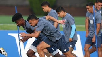 NASHVILLE, TENNESSEE - JUNE 25: Gustavo Cabral #22 of CF Pachuca running during the Training ahead of their FIFA Club World Cup 2025 match between Al Hilal and CF Pachuca at Nashville SC Training Facility on June 25, 2025 in Nashville, Tennessee. Richard Pelham/Getty Images/AFP (Photo by Richard Pelham / GETTY IMAGES NORTH AMERICA / Getty Images via AFP)