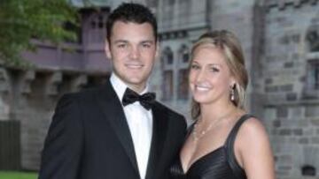 <b>PAREJA. </b>Kaymer con su chica, Allison.