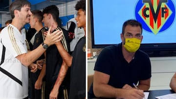 Manu Fernández, director de la cantera del Real Madrid (izquierda), y Andrés Pardo (derecha), en una imagen de un acto del Villarreal.