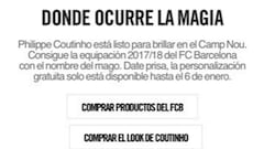 Nike anuncia por error el fichaje de Coutinho por el Barça