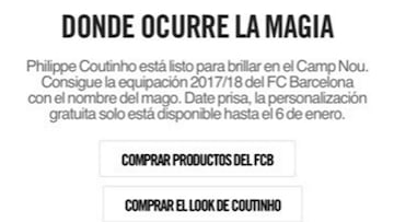 Nike anuncia por error el fichaje de Coutinho por el Barça