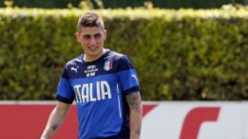 Marco Verratti con la selección italiana.