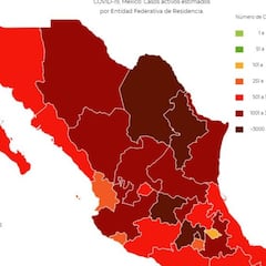 Mapa, muertes y casos de coronavirus en México por estados hoy 31 de octubre