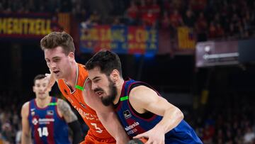 04/02/24  PARTIDO BALONCESTO BASKET 
LIGA ACB LIGA ENDESA  JORNADA 21 
BARCELONA - VALENCIA 
NATE REUVERS NIKOLA KALINIC