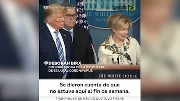 La reacción de Trump cuando la experta en coronavirus dice tener fiebre