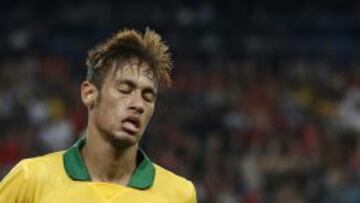 Neymar, durante el amistoso disputado con Brasil ante Suiza el d&iacute;a de ayer.