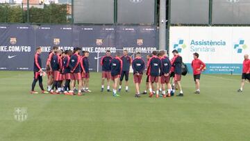 El Barcelona volvió a entrenar pensando en el Clásico