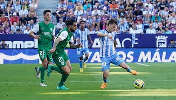 Febas durante el partido contra el Huesca.