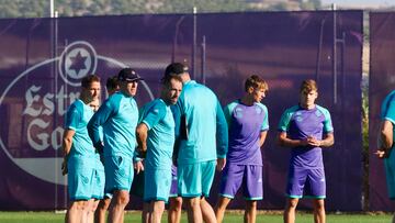 Valladolid 8/7/2025. Primer entrenamiento Del Real Valladolid en la temporada 2025/26. Photogenic/Miguel Ángel Santos