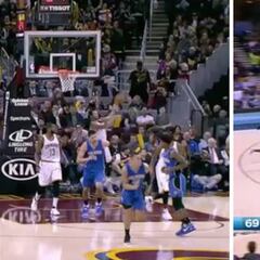 4 puntos de canasta a canasta: Love, LeBron y la jugada imposible